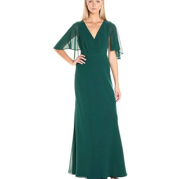 ANTHOLOGIE ERIN FETHERSON Size 2 Empire Maxi Dress Emerald Green - Picture 6 of 7